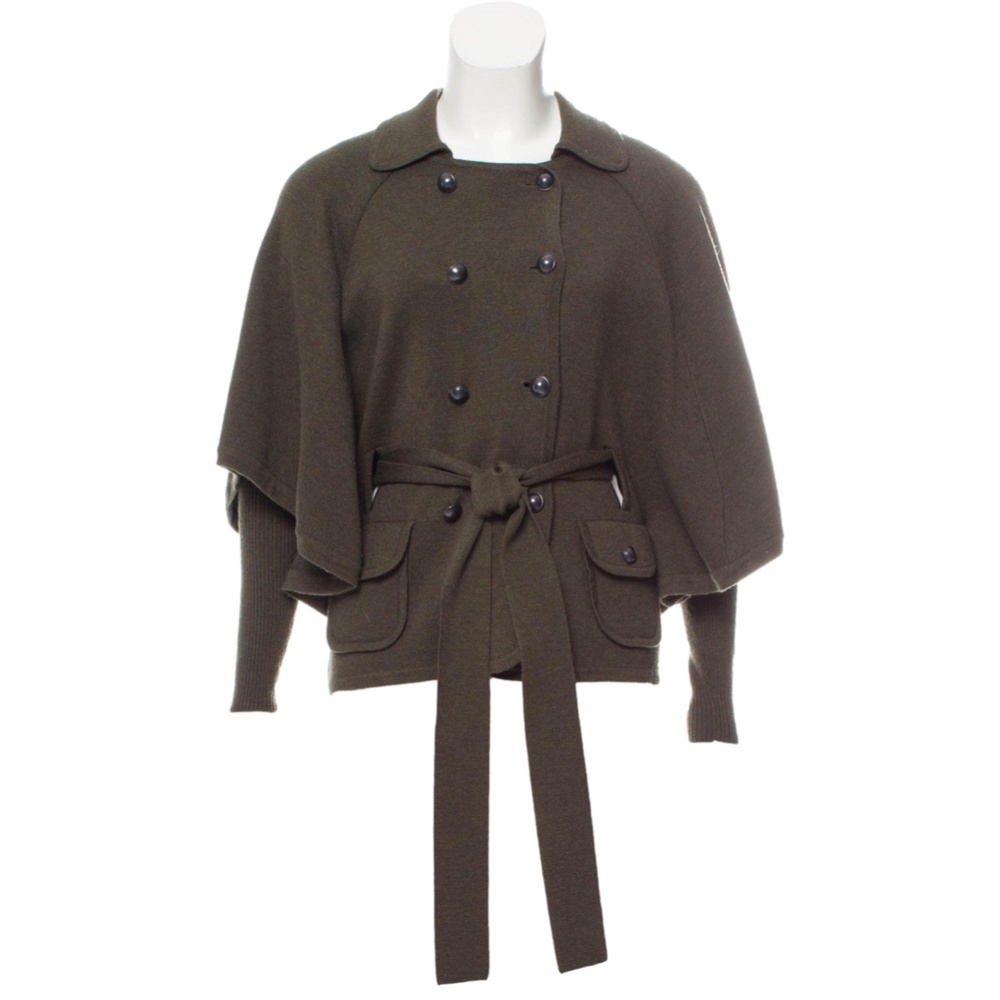 Diane von Furstenberg DVF Abbe Green Capelet Sweater ASO Blair Waldorf